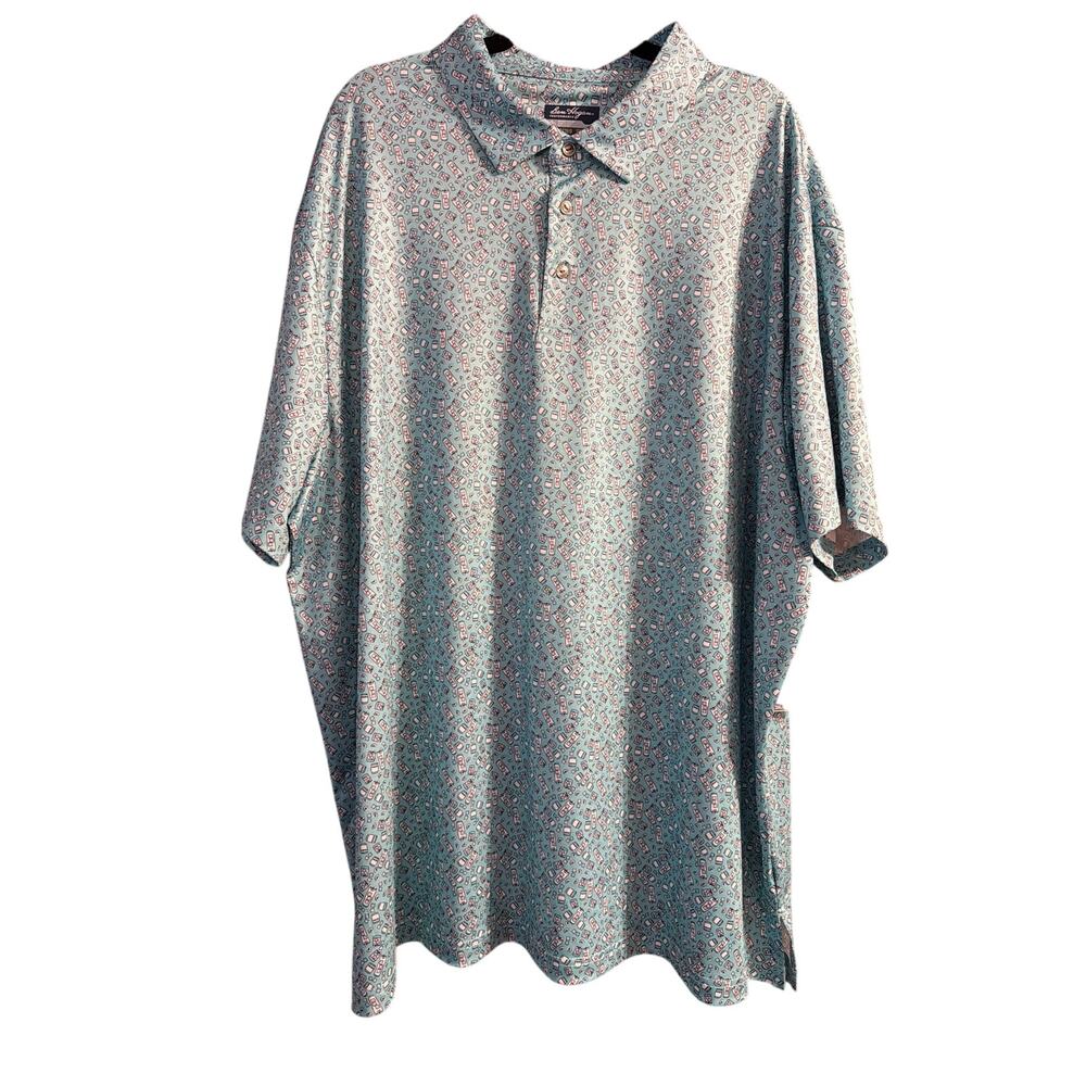 Ben Hogan Performance Men's Blue Drink Ice Short Sleeve Polo Shirt Size 3XL New